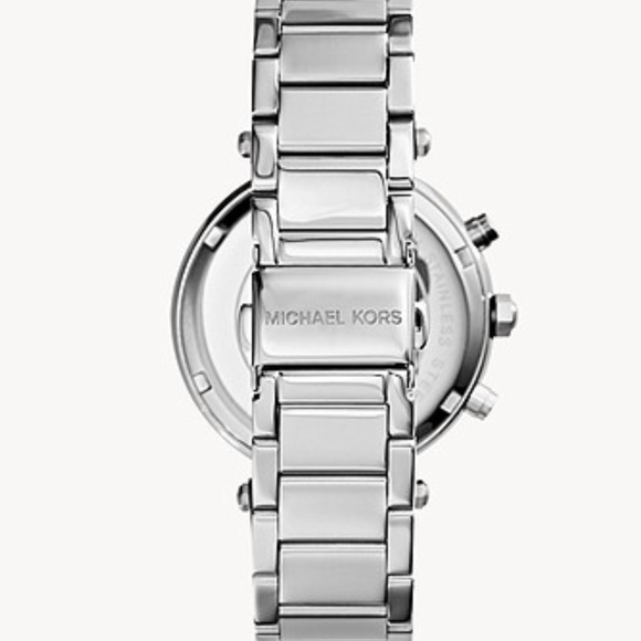 Michael Kors Silver-Tone Glitz Parker Watch - Picture 3 of 16